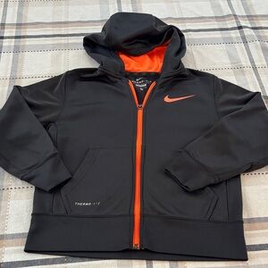 Nike Black and Orange Therma-Fit Jacket